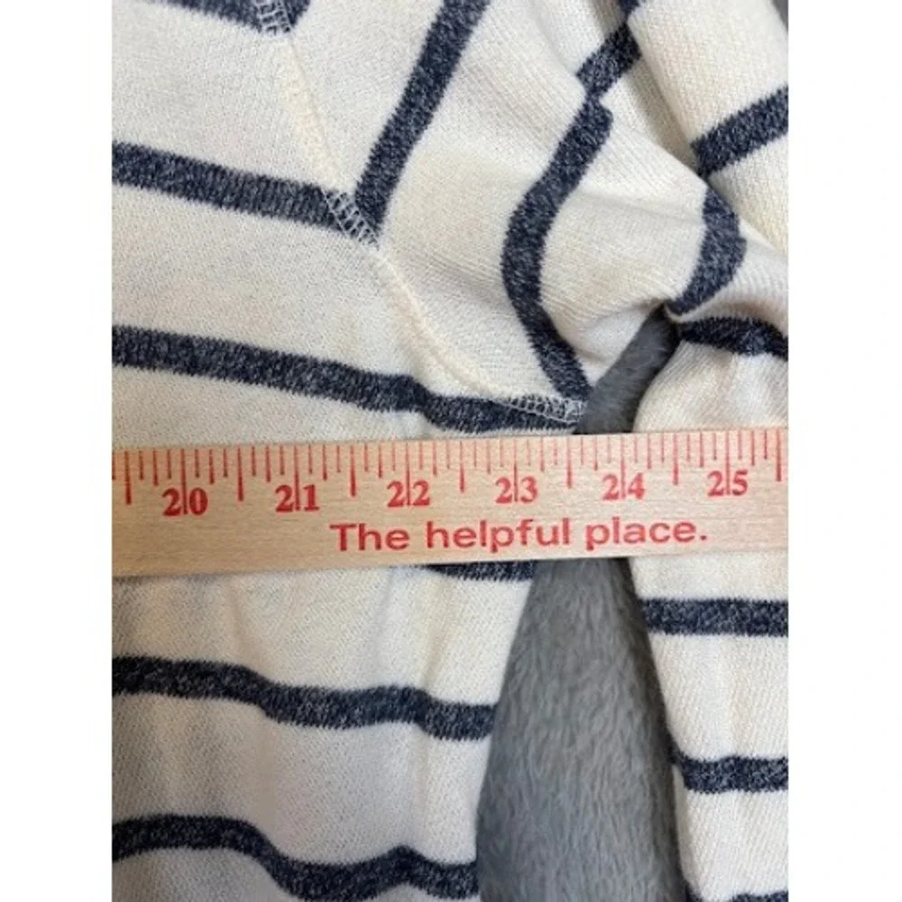 GAP Striped Crewneck Sweatshirt Long Sleeve Cream Navy Blue Size XXL 100% Cotton